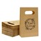 Brown Craft Paper Bag with handled Craft Treat Bags 8.5 * 5.5 * 2.5 Inch for Wedding Party Business (50pcs